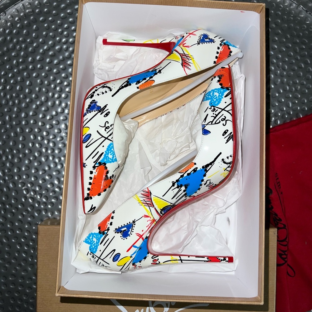 Christian Louboutin Pigalle Follies White 100’s